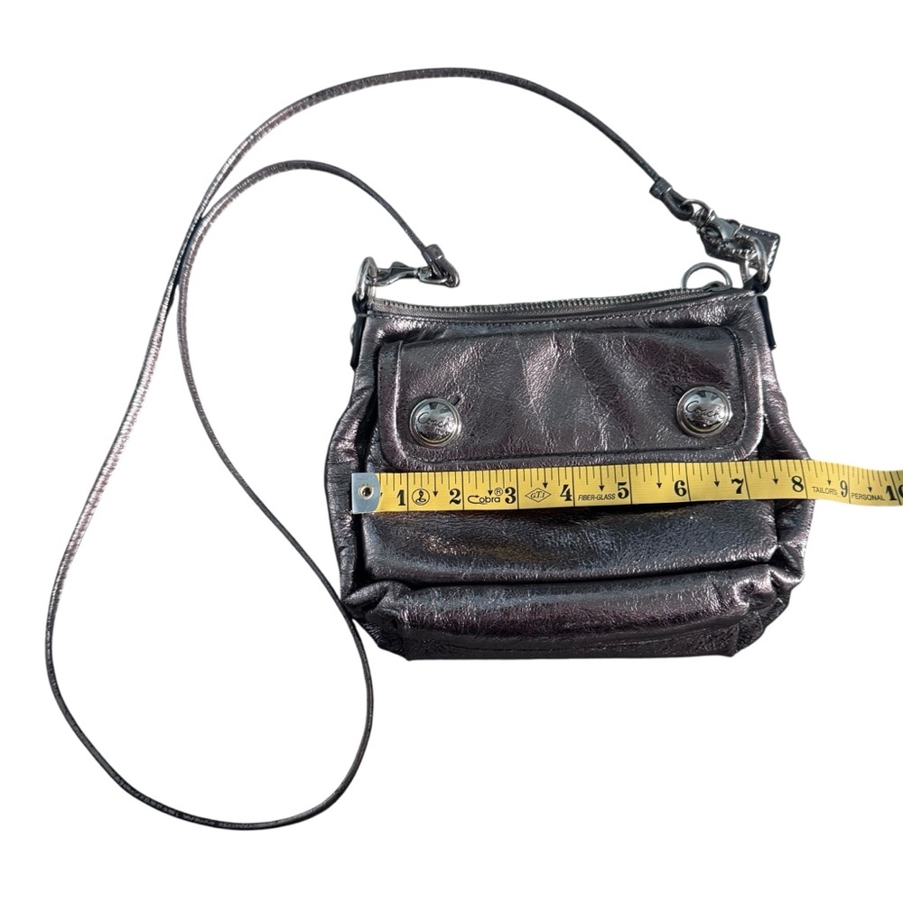 Vintage Coach Poppy Collection Gunmetal Iridescent mini Crossbody Purse y2K - Picture 12 of 12
